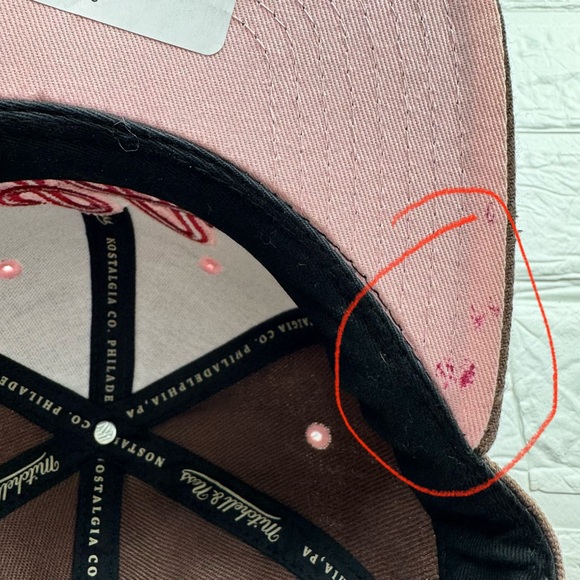 MITCHELL & NESS LA LAKERS CURSIVE 2009 NBA FINALS CAP BROWN PINK Red LA Sz 7 - Picture 4 of 12